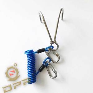 DPR Scuba <span class=keywords><strong>Divers</strong></span> Multicolor Rojo Azul Verde Púrpura Gancho de arrecife de acero inoxidable con cordón flexible duradero - Product Image 3