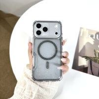 Coque de téléphone magnétique sans fil en TPU teinté avec paillettes époxy, tendance et exquise, pour SPARK 50