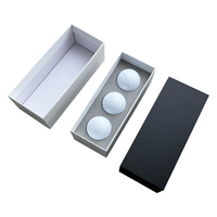 Juego de 3 Pelotas de Golf Personalizadas Blancas y Negras en Caja de Regalo, Pelota de Golf de 2 Piezas de Goma Sintética con Empaque Premium