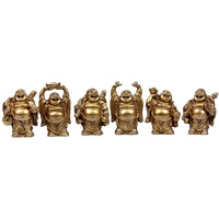 Statue de Bouddha riant en résine, Bouddha chanceux et heureux, Feng Shui, figurines de Bouddha riant