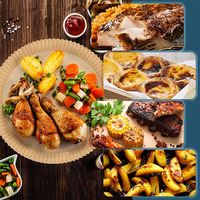 Papiers de cuisson jetables en silicone double face de qualité alimentaire, résistants à la graisse et à la chaleur, pour friteuse à air chaud