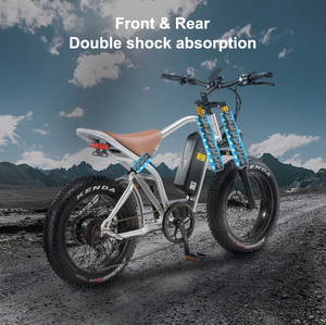 Vélo électrique <span class=keywords><strong>20</strong></span> <span class=keywords><strong>pouces</strong></span> gros pneu 750W 48V 16AH 25AH batterie au lithium en alliage d'aluminium eBike frein à disque hydraulique à 7 vitesses Cafe <span class=keywords><strong>Racer</strong></span> - Product Image 6