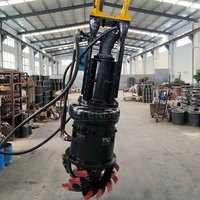 Ekskavator sentrifugal Motor listrik hidrolik, pompa air lumpur kolam bawah air dengan pemotong
