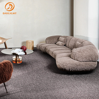 Grand canapé de salon moderne en cuir véritable incurvé en forme de u, ensemble de 8 10 12 places, mobilier de couchage modulaire de loisirs