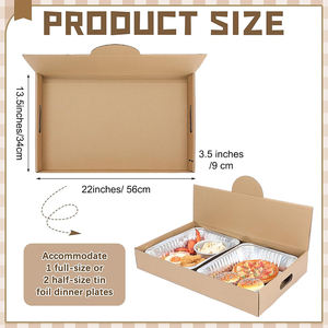 Y726 جودة عالية مخصصة المنبثقة صندوق تقديم الطعام كرافت المموج مقلاة كاملة صناديق صواني الطعام لملاعب الحفلات - Product Image 2