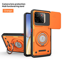 Coques de téléphone magnétiques avec support anneau motif animal pour A56 & Honor AXON 60, protection d'objectif, deux-en-un, bords souples, dos rigide en acrylique
