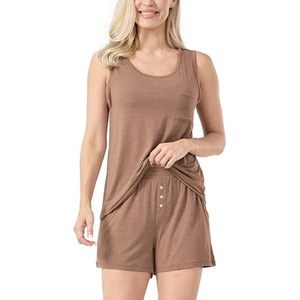 Conjunto de Pijama de Viscosa de Bambú para Mujer, Camiseta sin Mangas, Pantalones Cortos Modales, Ropa de Dormir Ligera y Fresca para Verano - Product Image 5