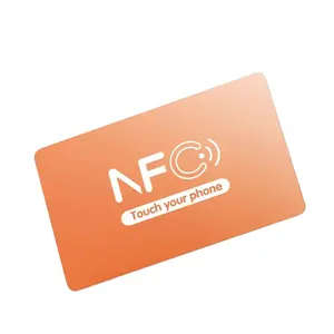 Kartu NFC kontrol akses tanpa kontak cetak kustom kartu NTAG216 Pvc 13.56mhz kartu rfid pintar dengan nomor UID tercetak