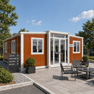 Maison conteneur mobile préfabriquée extensible de 40 pieds sur 20 pieds avec toilettes et <span class=keywords><strong>douche</strong></span>, 3 chambres, bureau, design moderne - Product Image 1