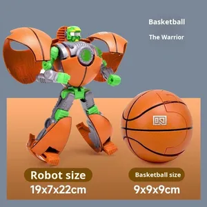 Transforming Metal Basketball <strong>Robot</strong> <strong>Football</strong> Warrior Children's Badminton Battle Police Toy Boy Model - Product Image 6