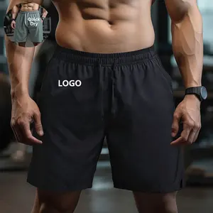 Free Sample De Hombre Gym Custom Sport Lightweight Quick Dry Athletic Training Workout Running Gym Shorts Men