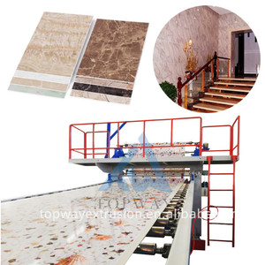 Línea de producción de panel de pared UV hoja de mármol PVC maquinaria de extrusión de tablero laminado impresión 3D de plástico - Product Image 1