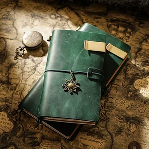 Cuaderno de cuero Vintage Crazy Horse, diario de viaje hecho a mano creativo, regalo promocional de negocios, planificador, diario impreso, cuadernos - Product Image 6