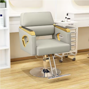 Silla de Peluquería de Acero Inoxidable de Nuevo Diseño, Giratoria y Elevadora, Silla de Barbería de Acero Inoxidable, Silla de Estilismo para Salón de Belleza - Product Image 6