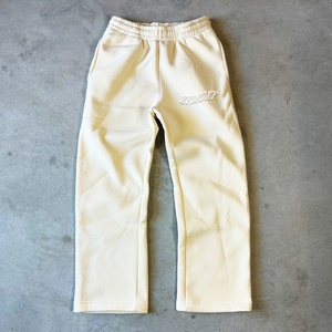 Pantalon de survêtement large personnalisé noir délavé à l'acide, 100 % coton French Terry de haute qualité pour homme, avec strass - Product Image 3