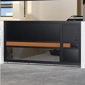 Gran oferta, puerta corredera automática eléctrica para jardín de Villa, entrega rápida, puerta <span class=keywords><strong>Exterior</strong></span> inteligente para casa, puerta de Metal para patio, Material personalizado - Product Image 1