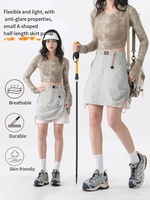 Mini-jupe-short cargo athlétique taille haute style rétro Spice Girl pour femme, avec short intégré, en nylon micro-élastique, idéale pour l'été
