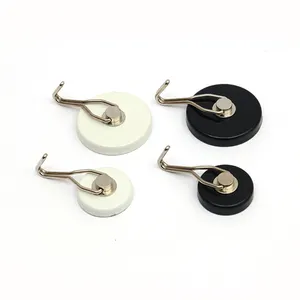 Cr Coating Swivel Ferrite Rotating Ceramic Pot Magnet Hook Magnet Magnetic Hook With Swing Magnetic Hook