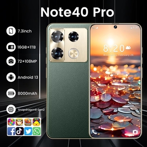 ราคาโรงงาน Note40 Pro สมาร์ทโฟน Android 13 รองรับ 5G หน่วยความจำ 16GB+1GB RAM ปลดล็อคด้วยใบหน้า โทรศัพท์มือถือสำหรับธุรกิจ - Product Image 6