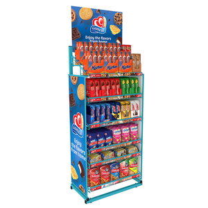 Tháo rời logo thương hiệu kim loại sàn hiển thị đứng Tủ dây kim loại Khoai Tây Chip hiển thị giá - Product Image 2