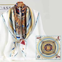 Écharpes en soie personnalisées, écharpe carrée en soie personnalisée 90x90cm, imprimé floral, design léger et aérien, parfait pour offrir en cadeau