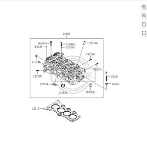 22311-0355022311-03550 Joint de culasse 2231103550 pour Hyundai Accent Solaris Kia 1.4L <span class=keywords><strong>kappa</strong></span> - Product Image 1