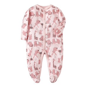 Pur coton infantile pyjamas 2T <span class=keywords><strong>taille</strong></span> à manches longues barboteuse combinaison été ramper costume pour enfants commerce extérieur bébé vêtements - Product Image 2