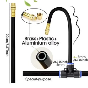 Kit d'irrigation de jardin universel avec raccord rapide 1/2 pouce en plastique PVC et laiton, micro-pulvérisation - Product Image 1