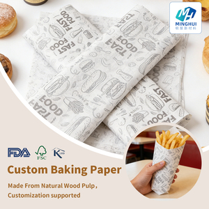 Papel Pergamino Impreso Personalizado de una Cara, 40 g/m², Resistente, para Hornear <span class=keywords><strong>Pizza</strong></span> - Product Image 1