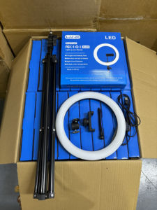 Anneau lumineux de 10 pouces avec trépied de 2,1 m, éclairage photo pliable à intensité variable, flash pour appareil photo, <span class=keywords><strong>kit</strong></span> de vlog, anneau lumineux vidéo LED Aro - Product Image 2