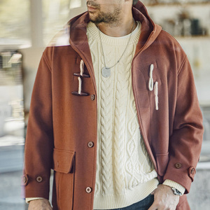 <span class=keywords><strong>Manteau</strong></span> pour <span class=keywords><strong>homme</strong></span> Maden, <span class=keywords><strong>manteau</strong></span> à capuche épais rétro classique, style preppy surdimensionné, <span class=keywords><strong>manteau</strong></span> <span class=keywords><strong>mi</strong></span>-<span class=keywords><strong>long</strong></span>, automne RTS - Product Image 3