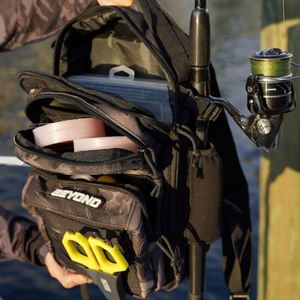 Sac à dos de pêche avec échantillon gratuit - Grand sac de pêche imperméable avec porte-cannes et 3 boîtes à accessoires - Équipement de pêche - Product Image 5