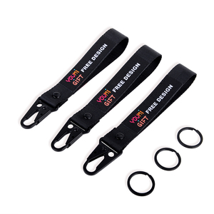 Custom Logo Lanyard Woven Embroidered Short Keychain Motorcycle Wrist Lanyards With Logo Custom <b>Hook</b> - Product Image 5