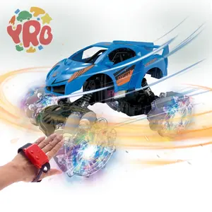 Carro de controle remoto, brinquedo rc com função completa, modelo de brinquedo com luzes realista e relógio, carro de controle