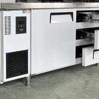 Hôtel commercial Restaurant Table de préparation en acier inoxydable Tiroir Réfrigérateur Congélateur Mode de refroidissement par air à température unique
