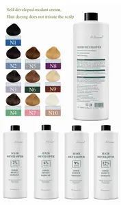Productos naturales para el cuidado del cabello Uso en salón Color permanente profesional Fragante Sin amoníaco Color Crema oxidante para el cabello Desarrollador