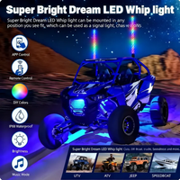 Lumière LED spirale à déconnexion rapide, antenne lumineuse super brillante, drapeau de rêve RGB, télécommande, lumière pour VTT, UTV, voiture