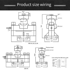 Celdas de Carga Tipo Puente Simuladas Veidt para Básculas de Camiones Toledo SBD-10/20/30 Toneladas y Alta Precisión con Error Combinado de 0.02 - Product Image 2