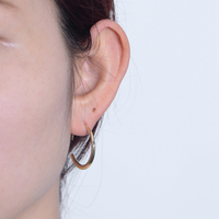Pendientes de Aro Veganos Simples de Plata de Ley 925, Chapados en Oro, para Mujer, Venta al por Mayor