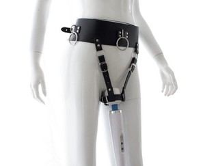 PUレザー強制Orgasmボンデージベルト純血種ボンデージストラップパンツ女性用Bdsmボンデージハーネス大人のおもちゃ - Product Image 3