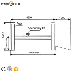 Cric coulissant 4 poteaux quatre cylindres élévateur de voiture hydraulique 5000kg capacité de levage certifiée CE pour la réparation de véhicules de garage à <span class=keywords><strong>domicile</strong></span> - Product Image 2