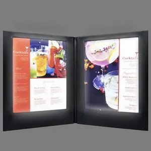 Catering Display Book 2 Page 3 Light View Rechargeable Led Restaurant Menu Cover