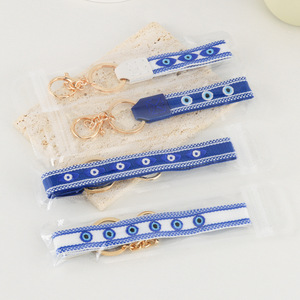 Broderie sac breloques mauvais œil porte-clés homard fermoir sac sac <span class=keywords><strong>à</strong></span> main sangle bonne chance breloques <span class=keywords><strong>oeil</strong></span> bleu porte-clés - Product Image 6