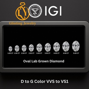 Anillos de Diamantes Cultivados en Laboratorio Personalizados, Certificados por IGI, 2ct, Corte Ovalado, Solitario con Garras, Piedras en el Hombro, Anillo de Compromiso, Oro Sólido de 14K - Product Image 2