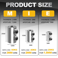 1.5/2/3mm câble métallique en acier pince de câble pinces en cuivre en métal outils de fronde en acier inoxydable accessoires de fixation