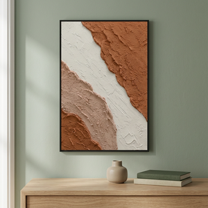 Nouvelle Peinture à l'Huile Texturée sur Toile Faite à la Main, Art Mural Moderne aux Tons Terreux, Décoration Murale sur Toile - Product Image 3
