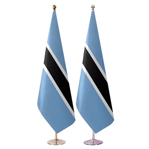 <span class=keywords><strong>Bandera</strong></span> de <span class=keywords><strong>Botswana</strong></span> Personalizada de 8.53 pies con Base, Satén, para Interiores, con Asta Plateada, para Desfiles y Eventos del Día Nacional 2026 - Product Image 1