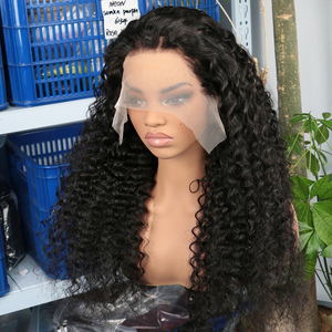 Cheveux humains vietnamiens Remy HD transparents pour Swiss pour perruque frontale en dentelle Deep Wave <span class=keywords><strong>Curly</strong></span> Jerry Curl <span class=keywords><strong>Style</strong></span> - Product Image 4