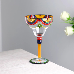 Verre à champagne en cristal Margaret peint à la main de style nouveau 270 ml, gobelet coloré vintage, coupe à <span class=keywords><strong>martini</strong></span> pour la décoration de la maison et des festivals - Product Image 4