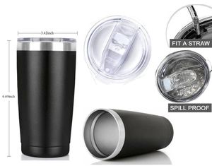 Gobelet isotherme de 20 oz avec couvercle, double paroi, isolation sous vide, tasse à café de voyage en acier inoxydable, tasse thermique avec revêtement en poudre, robuste pour le café - Product Image 2